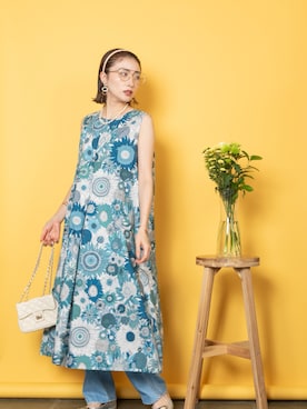 「MHBG TOKYO（エムエイチビージートーキョー）のアイテム（ワンピース/ドレス）」を使った、lodieさん（レディース・160cm）の春コーディネート