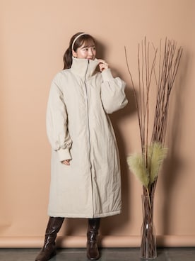 「MHBG TOKYO（エムエイチビージートーキョー）のアイテム（その他アウター）」を使った、lodieさん（レディース・160cm）の秋コーディネート