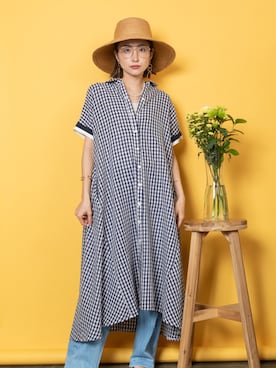 「MHBG TOKYO（エムエイチビージートーキョー）のアイテム（ワンピース/ドレス）」を使った、lodieさん（レディース・160cm）の春コーディネート