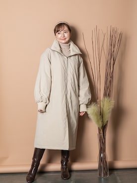 「MHBG TOKYO（エムエイチビージートーキョー）のアイテム（その他アウター）」を使った、lodieさん（レディース・160cm）の秋コーディネート