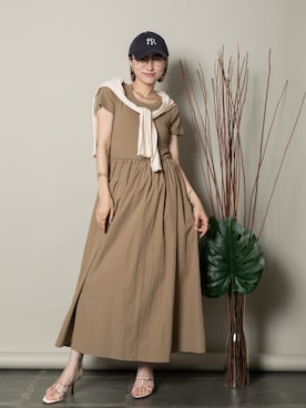 「MHBG TOKYO（エムエイチビージートーキョー）のアイテム（ワンピース/ドレス）」を使った、lodieさん（レディース・160cm）の夏コーディネート