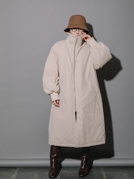 「MHBG TOKYO（エムエイチビージートーキョー）のアイテム（その他アウター）」を使った、lodieさん（レディース・160cm）の冬コーディネート