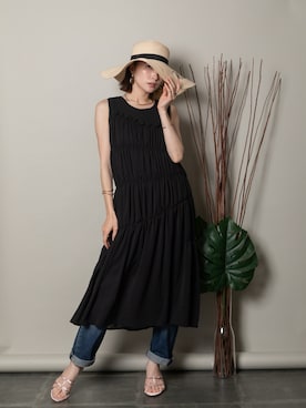 「MHBG TOKYO（エムエイチビージートーキョー）のアイテム（ワンピース/ドレス）」を使った、lodieさん（レディース・160cm）の春コーディネート