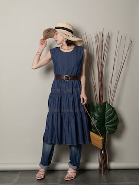 「MHBG TOKYO（エムエイチビージートーキョー）のアイテム（ワンピース/ドレス）」を使った、lodieさん（レディース・160cm）の春コーディネート