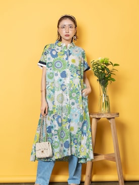 「MHBG TOKYO（エムエイチビージートーキョー）のアイテム（ワンピース/ドレス）」を使った、lodieさん（レディース・160cm）の春コーディネート