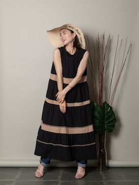 「MHBG TOKYO（エムエイチビージートーキョー）のアイテム（ワンピース/ドレス）」を使った、lodieさん（レディース・160cm）の春コーディネート