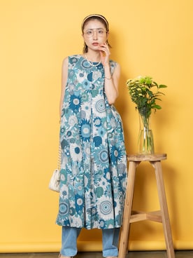 「MHBG TOKYO（エムエイチビージートーキョー）のアイテム（ワンピース/ドレス）」を使った、lodieさん（レディース・160cm）の春コーディネート