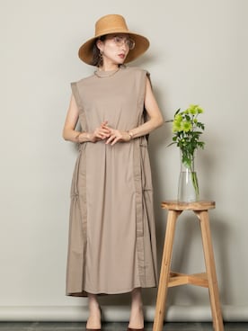 「MHBG TOKYO（エムエイチビージートーキョー）のアイテム（ワンピース/ドレス）」を使った、lodieさん（レディース・160cm）の春コーディネート