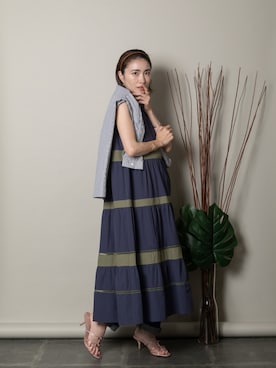 「MHBG TOKYO（エムエイチビージートーキョー）のアイテム（ワンピース/ドレス）」を使った、lodieさん（レディース・160cm）の春コーディネート