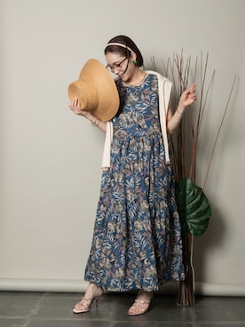 「MHBG TOKYO（エムエイチビージートーキョー）のアイテム（ワンピース/ドレス）」を使った、lodieさん（レディース・160cm）の夏コーディネート