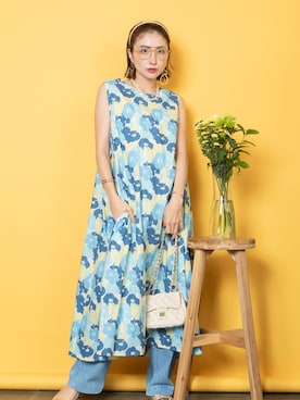 「MHBG TOKYO（エムエイチビージートーキョー）のアイテム（ワンピース/ドレス）」を使った、lodieさん（レディース・160cm）の春コーディネート