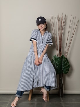 「MHBG TOKYO（エムエイチビージートーキョー）のアイテム（ワンピース/ドレス）」を使った、lodieさん（レディース・160cm）の春コーディネート