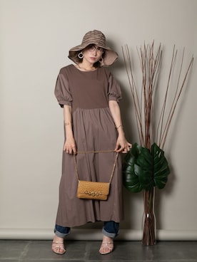 「MHBG TOKYO（エムエイチビージートーキョー）のアイテム（ワンピース/ドレス）」を使った、lodieさん（レディース・160cm）の春コーディネート