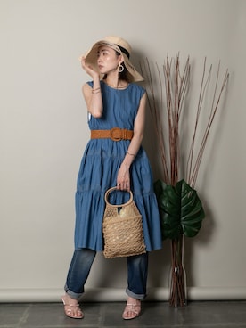 「MHBG TOKYO（エムエイチビージートーキョー）のアイテム（ワンピース/ドレス）」を使った、lodieさん（レディース・160cm）の春コーディネート