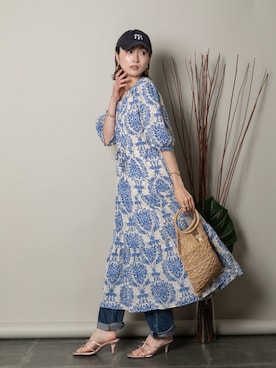 「MHBG TOKYO（エムエイチビージートーキョー）のアイテム（ワンピース/ドレス）」を使った、lodieさん（レディース・160cm）の夏コーディネート