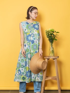 「MHBG TOKYO（エムエイチビージートーキョー）のアイテム（ワンピース/ドレス）」を使った、lodieさん（レディース・160cm）の春コーディネート