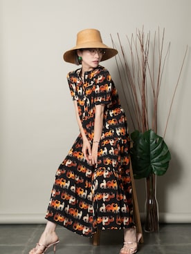 「MHBG TOKYO（エムエイチビージートーキョー）のアイテム（ワンピース/ドレス）」を使った、lodieさん（レディース・160cm）の夏コーディネート