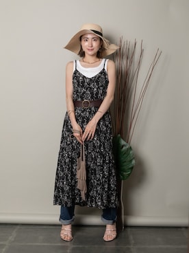 「MHBG TOKYO（エムエイチビージートーキョー）のアイテム（ワンピース/ドレス）」を使った、lodieさん（レディース・160cm）の春コーディネート