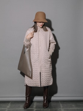 「MHBG TOKYO（エムエイチビージートーキョー）のアイテム（その他アウター）」を使った、lodieさん（レディース・160cm）の冬コーディネート