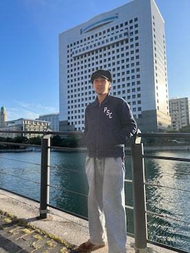 「横浜」｜ジェシーさん（メンズ・177cm）の冬コーディネート
