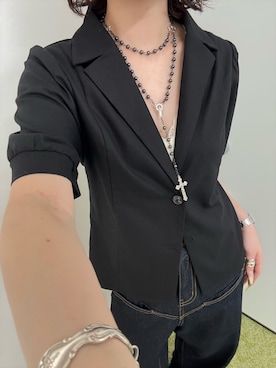 「アイテム（ジャケット/アウター）」を使った、AOIさん（骨格ナチュラル・レディース・160cm）の夏コーディネート