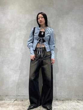 「韓国コーデ」｜「アイテム（パンプス）」を使った、AOIさん（レディース・160cm）の春コーディネート