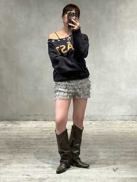 「WHO'S WHO gallery（フーズフーギャラリー）のアイテム（スウェット）」を使った、AOIさん（レディース・160cm）の秋コーディネート