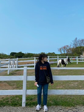 「Pilgrim（ピルグリム）のアイテム」を使った、かおりさん（レディース・162cm）の夏コーディネート