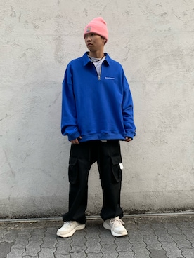 「DANKE SCHON（ダンケシェーン）のアイテム（スウェット）」を使った、Visさん（メンズ・173cm）の冬コーディネート
