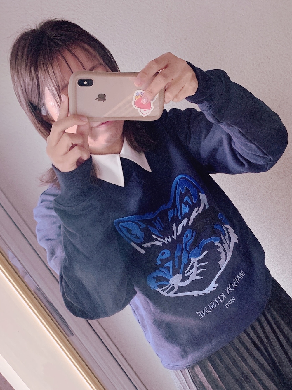 MAISON KITSUNÉ ネイビー Sサイズ✨超美品✨ MAISON KITSUNÉ ネイビー カーディガン S