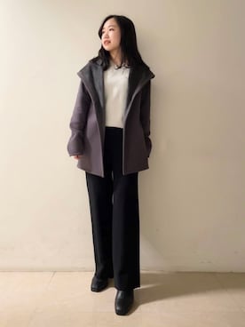 「インディヴィ」｜「アイテム（その他アウター）」を使った、kahoさん（レディース・144cm）の冬コーディネート