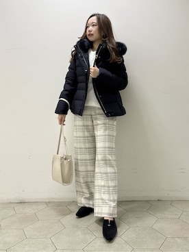 「アイテム（ダウンジャケット/コート）」を使った、kahoさん（レディース・144cm）の冬コーディネート