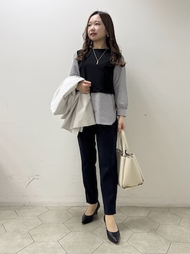 「INDIVI（インディヴィ）のアイテム」を使った、kahoさん（レディース・144cm）の冬コーディネート