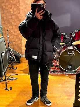 「WTAPS（ダブルタップス）のアイテム（ダウンジャケット/コート）」を使った、minetoraさん（メンズ・170cm）の冬コーディネート