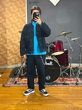 「Champion（チャンピオン）のアイテム（トップス）」を使った、峰虎さん（メンズ・171cm）の春コーディネート