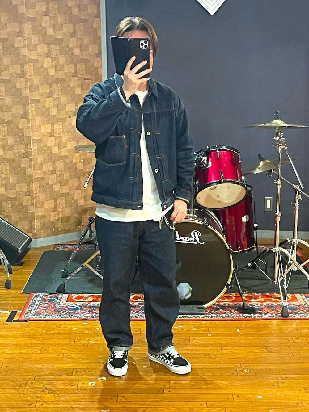 「onepieceofrock、Jackman、VANS、デニム、デニムパンツ、デニムジャケット、denim、スニーカー、大人コーデ、大人カジュアル、セットアップ、おしゃれさんと繋がりたい、カジュアル、シンプルコーデ、アメカジ」｜「onepiece of rockのアイテム（デニムジャケット、ブルー系）」を使った、minetoraさん（メンズ・171cm）の春コーディネートの1枚目の写真