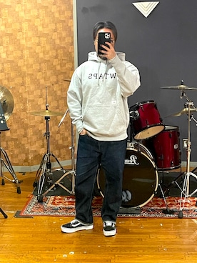 「WTAPS（ダブルタップス）のアイテム」を使った、峰虎さん（メンズ・171cm）の春コーディネート