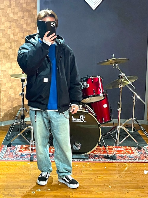 WTAPSのニット/セーター（ブルー系）を使った人気ファッション