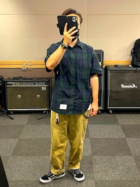 「CALEE（キャリー）のアイテム（パンツ）」を使った、minetoraさん（メンズ・170cm）の夏コーディネート
