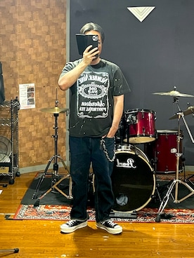 「NUMBER (N)INE（ナンバーナイン）のアイテム」を使った、峰虎さん（メンズ・171cm）の夏コーディネート
