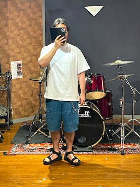 「Teva（テバ）のアイテム」を使った、峰虎さん（メンズ・171cm）の夏コーディネート