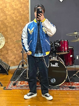 「TAILOR TOYO（テーラートウヨウ）のアイテム」を使った、峰虎さん（メンズ・171cm）の冬コーディネート