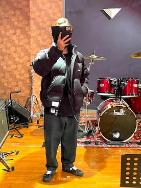 「WTAPS（ダブルタップス）のアイテム（ダウンジャケット/コート）」を使った、minetoraさん（メンズ・170cm）の冬コーディネート