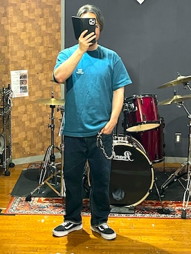 「WTAPS（ダブルタップス）のアイテム」を使った、峰虎さん（メンズ・171cm）の夏コーディネート