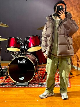 「ミリタリーコーデ」｜「アイテム（財布/小物）」を使った、minetoraさん（メンズ・170cm）の冬コーディネート