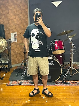 「Teva（テバ）のアイテム」を使った、峰虎さん（メンズ・171cm）の夏コーディネート