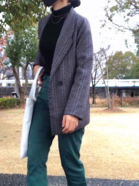 「BASQUE magenta（バスクマゼンタ）のアイテム」を使った、glasses30さん（レディース・159cm）の冬コーディネート