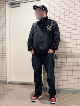 「アイテム（ナイロンジャケット）」を使った、EZR08さん（メンズ・169cm）の秋コーディネート