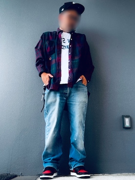 「AIR JORDAN（エアジョーダン）のアイテム（スニーカー）」を使った、EZR08さん（メンズ・169cm）の秋コーディネート