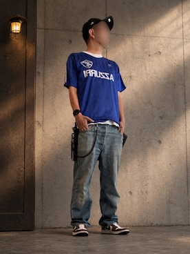 「Levi's（リーバイス）のアイテム（パンツ）」を使った、EZR08さん（メンズ・169cm）の夏コーディネート